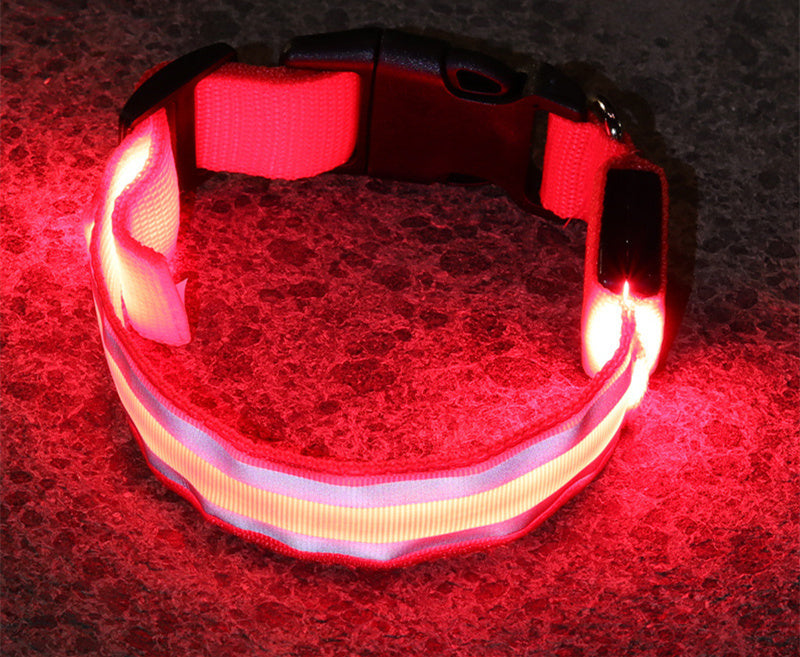 LED Glowing Dog Collar – Anti-Lost, Night Safety Pet Light Collar - Pup Lake