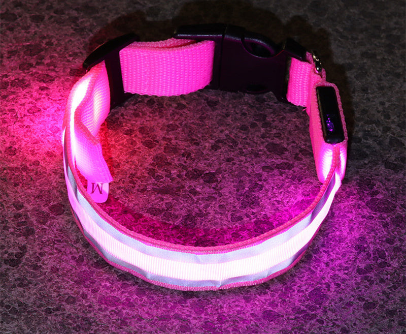 LED Glowing Dog Collar – Anti-Lost, Night Safety Pet Light Collar - Pup Lake