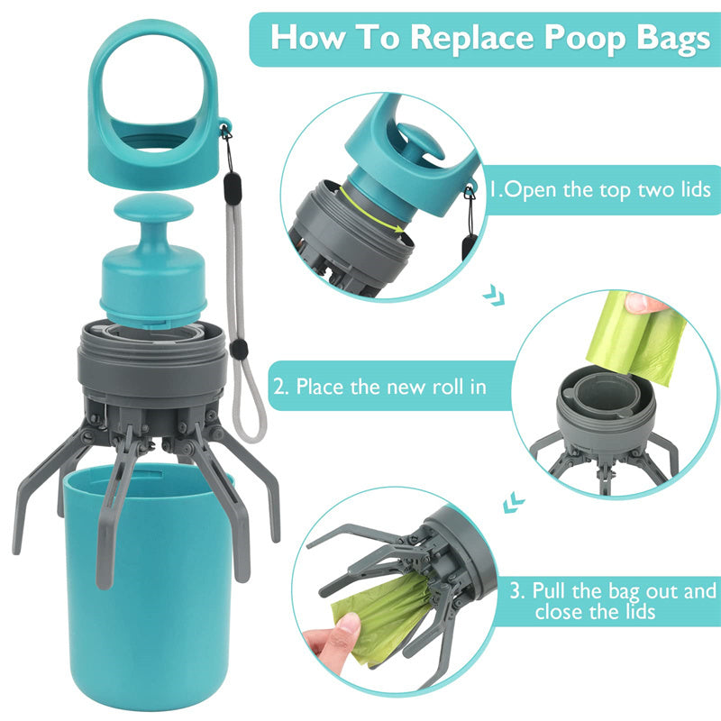 Easy-Clean Dog Poop Scooper with Bag Holder - Pup Lake