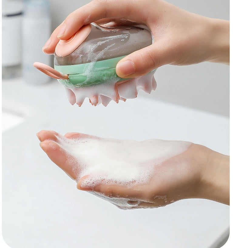 2-in-1 Pet Bath Brush – Grooming & Soap Dispenser Tool - Pup Lake